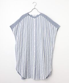 TABASA / タバサ ロング・マキシ丈ワンピース | コットンシャーリングストライプワンピース