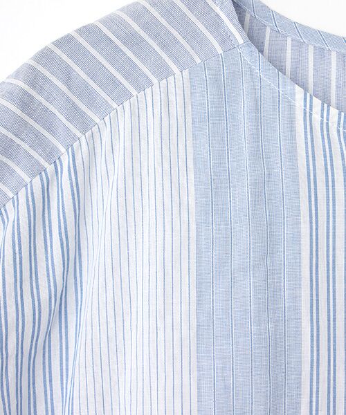 TABASA / タバサ ロング・マキシ丈ワンピース | コットンシャーリングストライプワンピース | 詳細1