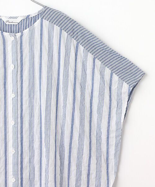 TABASA / タバサ ロング・マキシ丈ワンピース | コットンシャーリングストライプワンピース | 詳細3