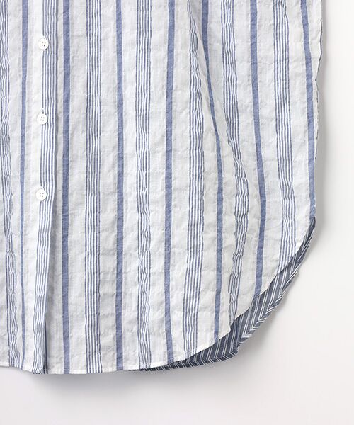 TABASA / タバサ ロング・マキシ丈ワンピース | コットンシャーリングストライプワンピース | 詳細5