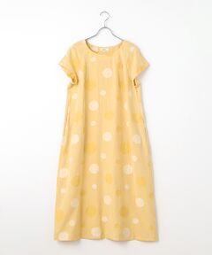 TABASA / タバサ ロング・マキシ丈ワンピース | コットン/リネン×ドットジャガードワンピース