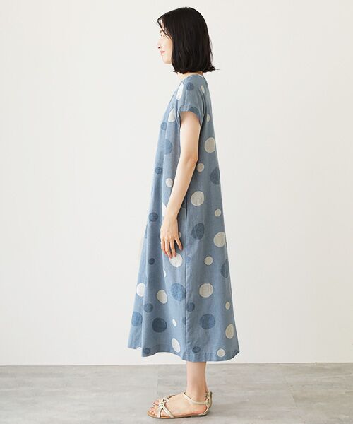 TABASA / タバサ ロング・マキシ丈ワンピース | コットン/リネン×ドットジャガードワンピース | 詳細8