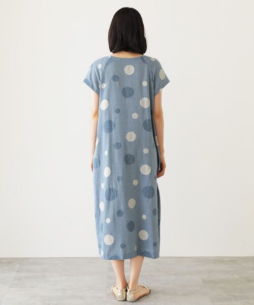 TABASA / タバサ ロング・マキシ丈ワンピース | コットン/リネン×ドットジャガードワンピース | 詳細9