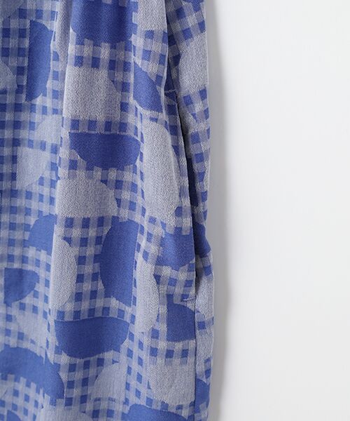 TABASA / タバサ ロング・マキシ丈ワンピース | ギンガム×幾何ジャガードワンピース | 詳細4