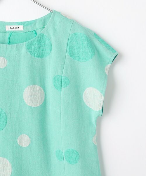 TABASA / タバサ チュニック | コットン/リネン×ドットジャガードチュニック | 詳細3