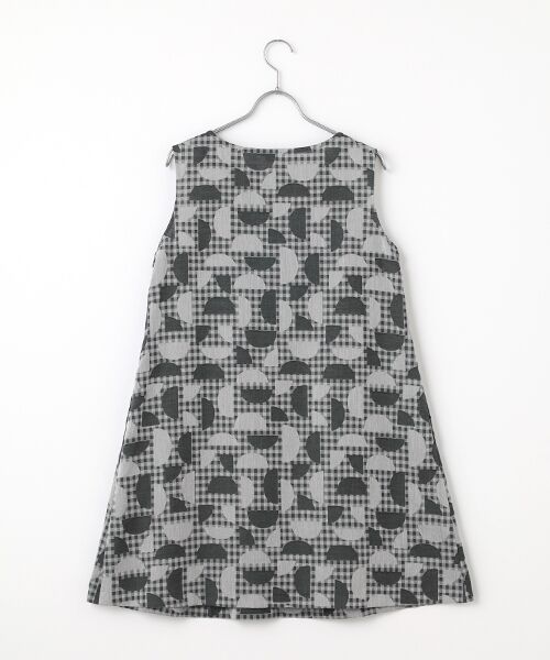 TABASA / タバサ チュニック | ギンガム×幾何ジャガードチュニック | 詳細1