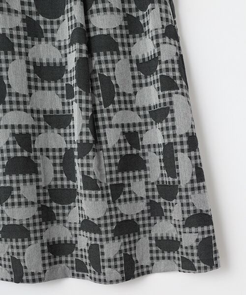 TABASA / タバサ チュニック | ギンガム×幾何ジャガードチュニック | 詳細3