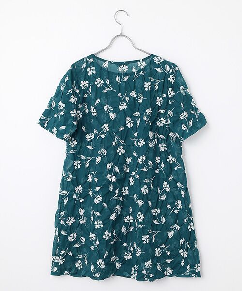TABASA / タバサ チュニック | シャドーフラワー リップルプリント チュニック | 詳細3