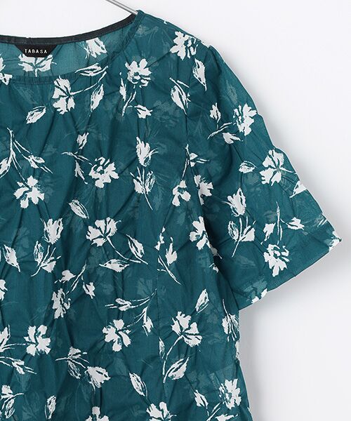 TABASA / タバサ チュニック | シャドーフラワー リップルプリント チュニック | 詳細4