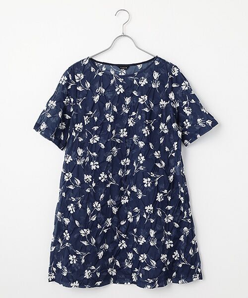 TABASA / タバサ チュニック | シャドーフラワー リップルプリント チュニック | 詳細12