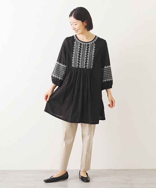 TABASA / タバサ チュニック | コットンローン ステッチ刺繍 チュニック | 詳細6