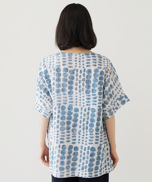 TABASA / タバサ シャツ・ブラウス | ランダムドットワックスプリントブラウス | 詳細7