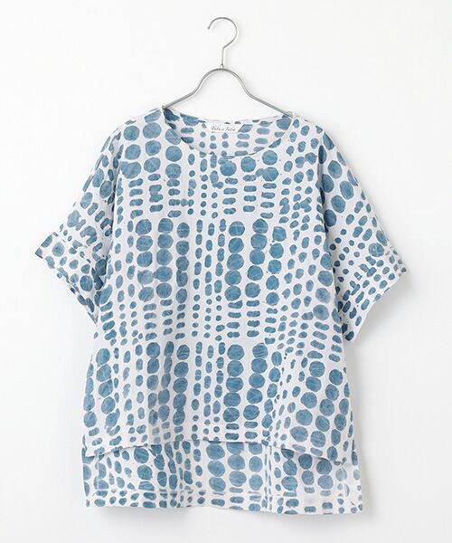 TABASA / タバサ シャツ・ブラウス | ランダムドットワックスプリントブラウス | 詳細10