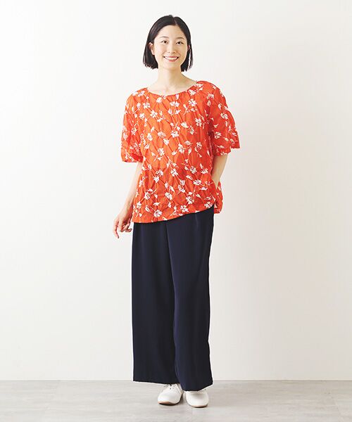 TABASA / タバサ シャツ・ブラウス | シャドーフラワー リップルプリント ブラウス | 詳細4