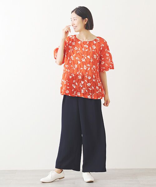 TABASA / タバサ シャツ・ブラウス | シャドーフラワー リップルプリント ブラウス | 詳細5