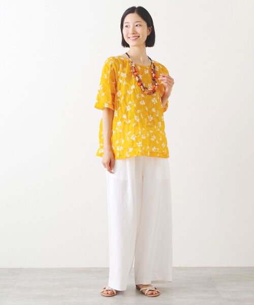 TABASA / タバサ シャツ・ブラウス | シャドーフラワー リップルプリント ブラウス | 詳細8