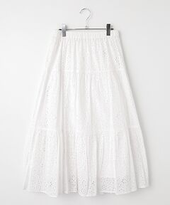 TABASA / タバサ ロング・マキシ丈スカート | コットンローン×カットワーク刺繍スカート