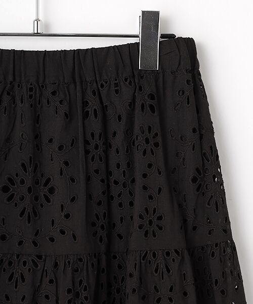 TABASA / タバサ ロング・マキシ丈スカート | コットンローン×カットワーク刺繍スカート | 詳細2