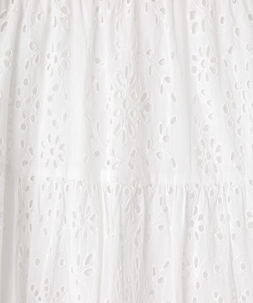 TABASA / タバサ ロング・マキシ丈スカート | コットンローン×カットワーク刺繍スカート | 詳細7