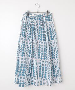 TABASA / タバサ ロング・マキシ丈スカート | ランダムドットワックスプリントスカート