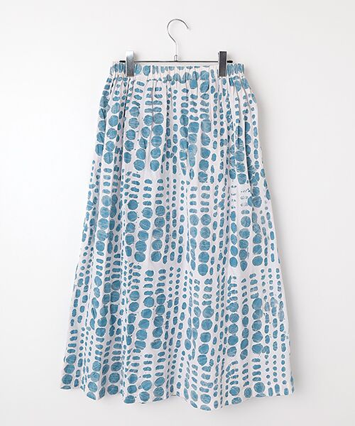 TABASA / タバサ ロング・マキシ丈スカート | ランダムドットワックスプリントスカート | 詳細2