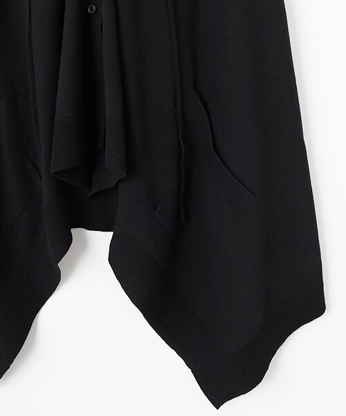 TABASA / タバサ ベスト | コットン 強撚 ニット フードつきベスト | 詳細3