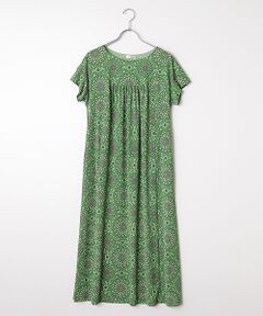 TABASA / タバサ ロング・マキシ丈ワンピース | サークル更紗フラワープリントワンピース