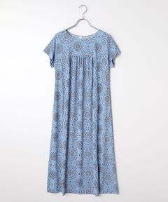 TABASA / タバサ ロング・マキシ丈ワンピース | サークル更紗フラワープリントワンピース