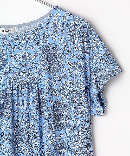 TABASA / タバサ ロング・マキシ丈ワンピース | サークル更紗フラワープリントワンピース | 詳細4