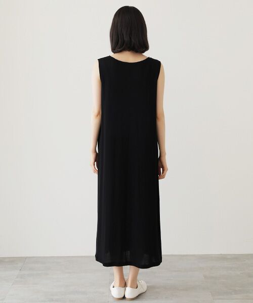 TABASA / タバサ ロング・マキシ丈ワンピース | 強撚梨地ワンピース | 詳細7