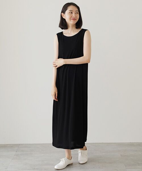 TABASA / タバサ ロング・マキシ丈ワンピース | 強撚梨地ワンピース | 詳細8