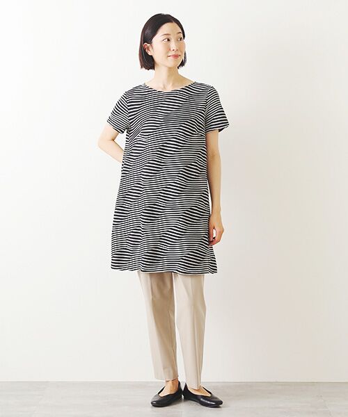 TABASA / タバサ チュニック | ランダムボーダー チュニック | 詳細4