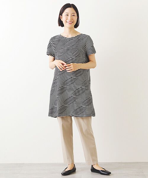 TABASA / タバサ チュニック | ランダムボーダー チュニック | 詳細5