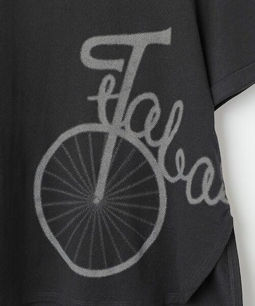 TABASA / タバサ Tシャツ | 天竺×自転車プリント Tシャツ | 詳細1