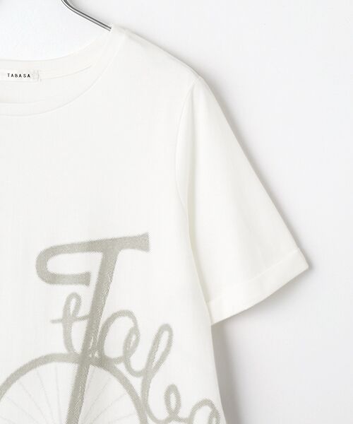 TABASA / タバサ Tシャツ | 天竺×自転車プリント Tシャツ | 詳細3