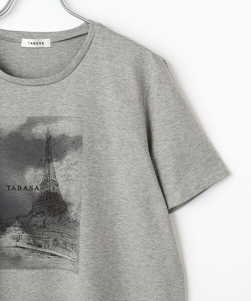 TABASA / タバサ Tシャツ | 40/2マーセライズ天竺プリントTシャツ | 詳細5