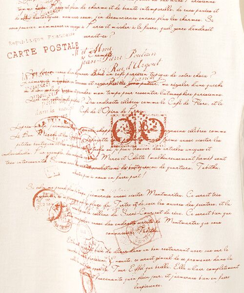 TABASA / タバサ Tシャツ | レタープリント フレンチスリーブ Tシャツ | 詳細1