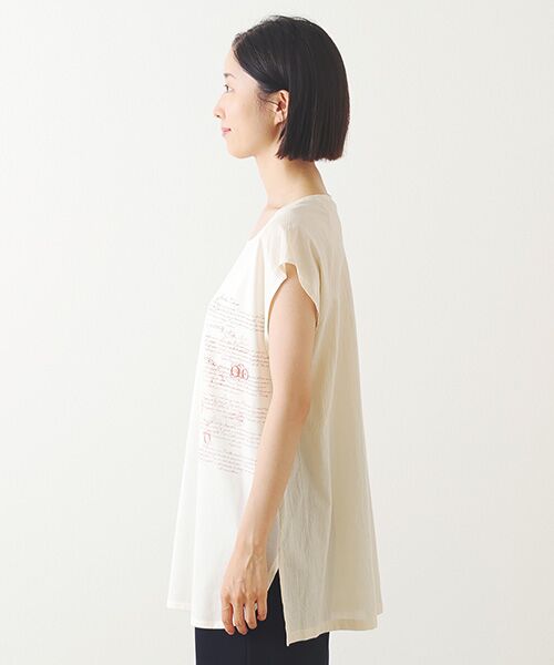 TABASA / タバサ Tシャツ | レタープリント フレンチスリーブ Tシャツ | 詳細2