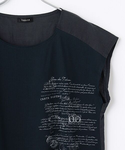 TABASA / タバサ Tシャツ | レタープリント フレンチスリーブ Tシャツ | 詳細8