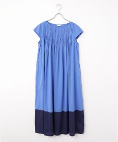 TABASA / タバサ ロング・マキシ丈ワンピース | バイカラーコットンローンワンピース