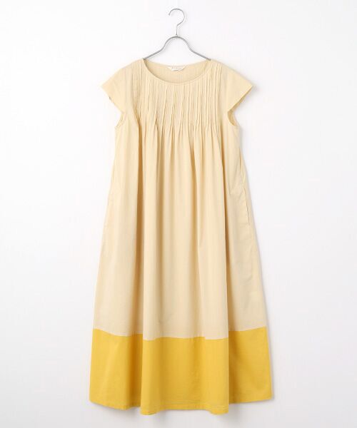 TABASA / タバサ ロング・マキシ丈ワンピース | バイカラーコットンローンワンピース | 詳細10