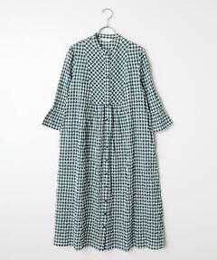 TABASA / タバサ ロング・マキシ丈ワンピース | コットンシャーリングギンガムワンピース