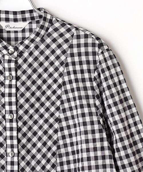 TABASA / タバサ ロング・マキシ丈ワンピース | コットンシャーリングギンガムワンピース | 詳細2