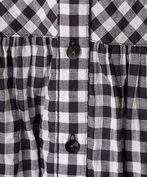 TABASA / タバサ ロング・マキシ丈ワンピース | コットンシャーリングギンガムワンピース | 詳細5