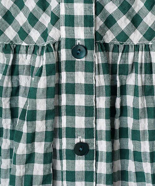 TABASA / タバサ ロング・マキシ丈ワンピース | コットンシャーリングギンガムワンピース | 詳細6