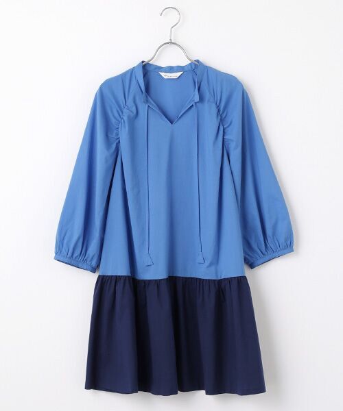 TABASA / タバサ チュニック | バイカラーコットンローンチュニック | 詳細13