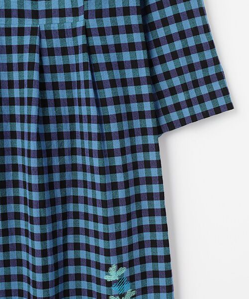 TABASA / タバサ ロング・マキシ丈ワンピース | ギンガム×フラワーカットジャガードワンピース | 詳細4