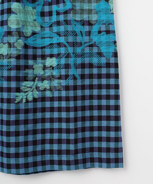 TABASA / タバサ ロング・マキシ丈ワンピース | ギンガム×フラワーカットジャガードワンピース | 詳細5