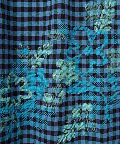 TABASA / タバサ ロング・マキシ丈ワンピース | ギンガム×フラワーカットジャガードワンピース | 詳細7