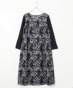 TABASA / タバサ ロング・マキシ丈ワンピース | スラブフラワー刺繍ワンピース